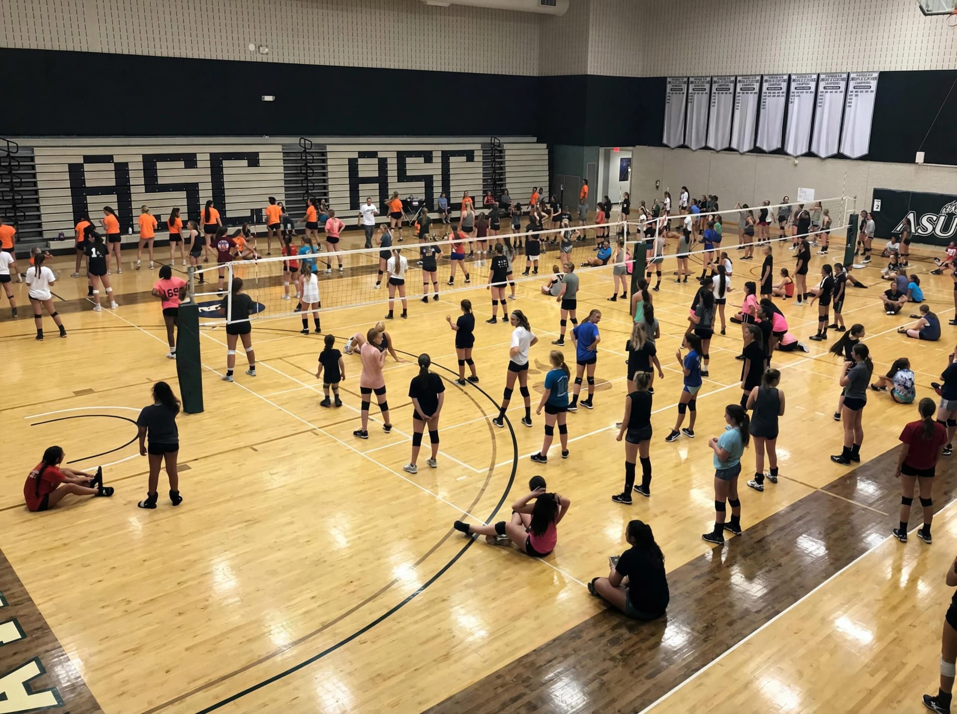 TXVA Texas Volleyball Association summer camp training session